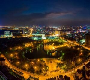 cau giay公園の夜